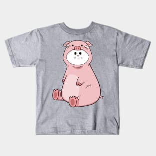 cat wearing pig costume Kids T-Shirt